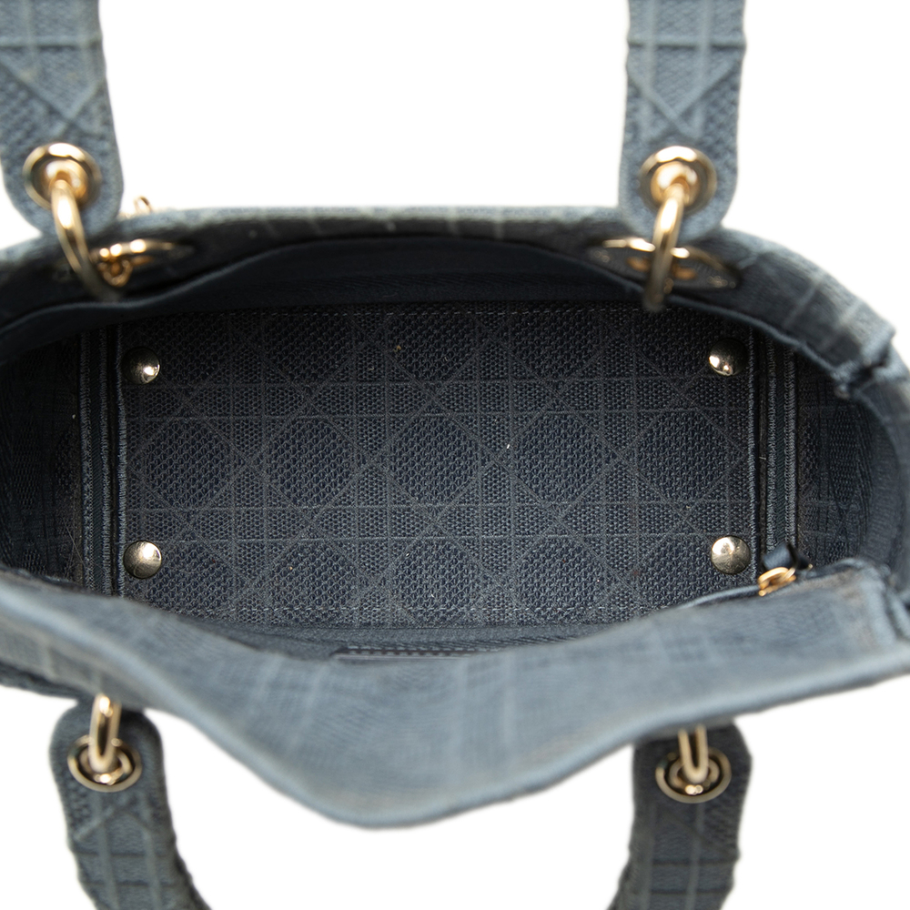 Pre-Loved Dior Medium Embroidered Canvas Cannage Lady D Lite - Picture 4 of 6